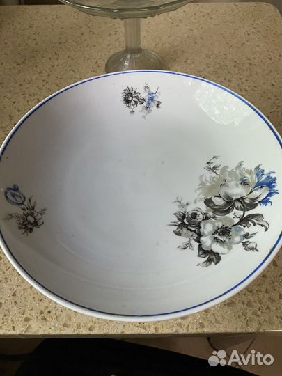 Ваза для фруктов на ножке СССР