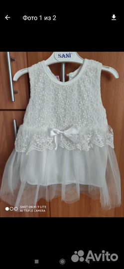 Платье для девочки 74 80