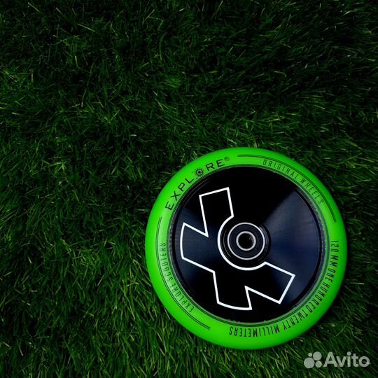 Колесо для трюкового самоката 120 мм (AL) зелёные