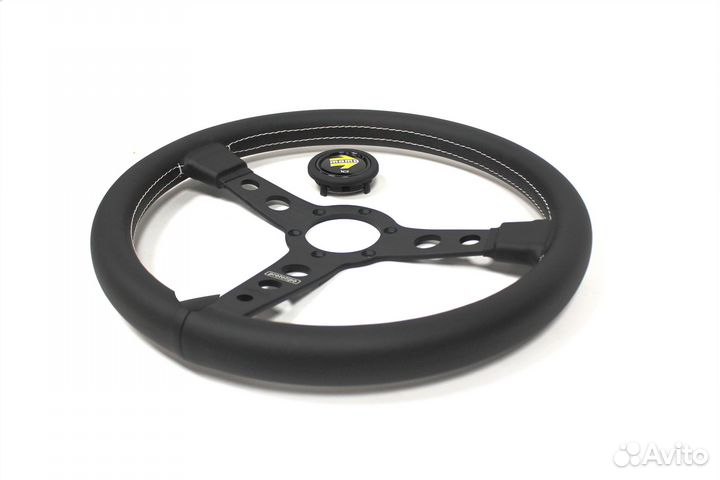 Спортивный руль момо prototipo черный /серый