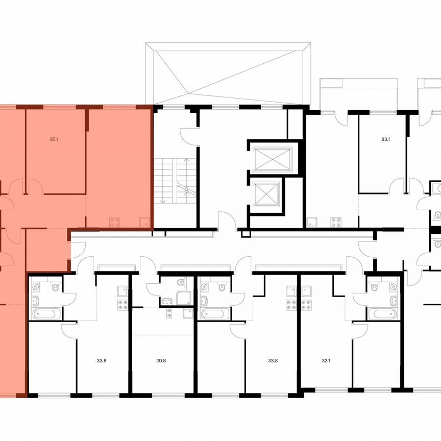 3-к. квартира, 95,1 м², 2/11 эт.