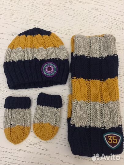 Шапка+шарф+ варежки комплект