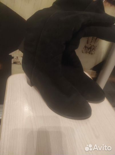 Зимние женские сапоги 38 натуральная замша