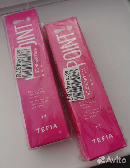 Краска для волос tefia 6.85 + окислитель 10 vol