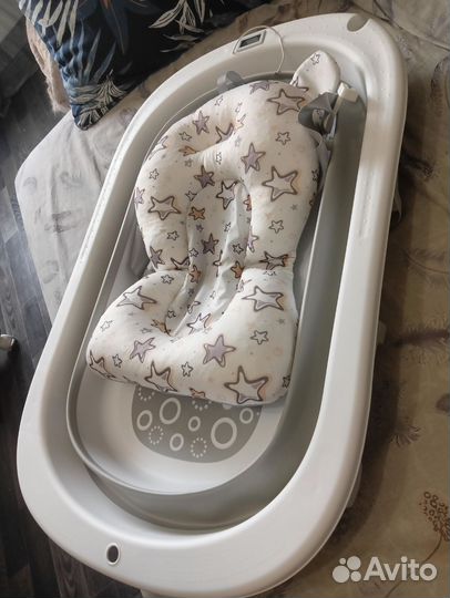 Ванночка для купания складная с термометром