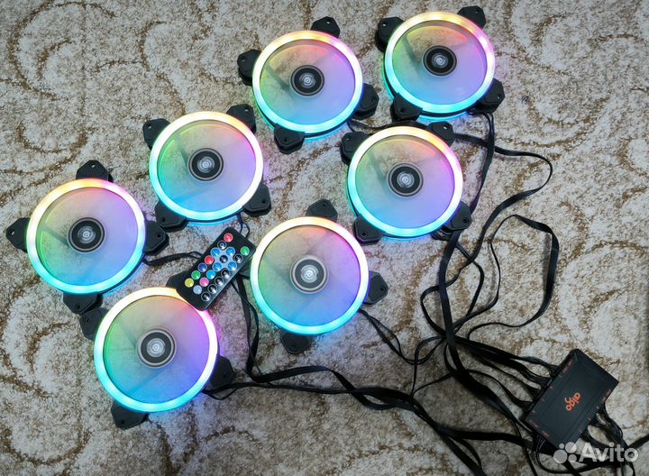 Вентиляторы Aigo 120, 7 шт. RGB