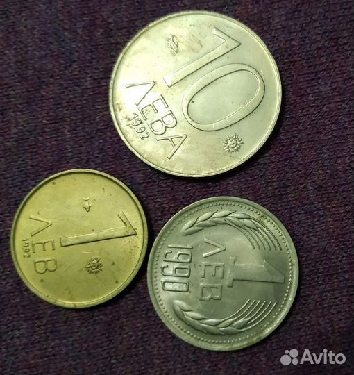 Монеты, банкноты Италии,Франции, Испании,Болгарии