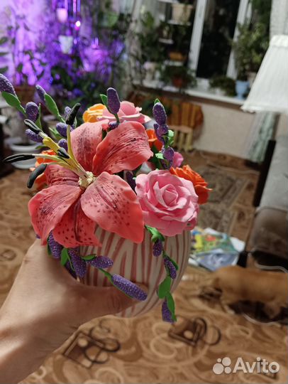 Букет из полимерной глины