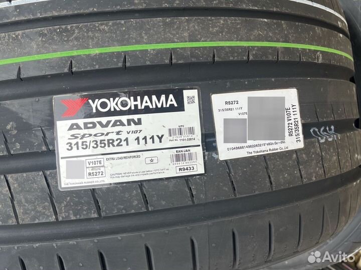 Yokohama Advan Sport V107E 275/40 R21 и 315/35 R21 111Y