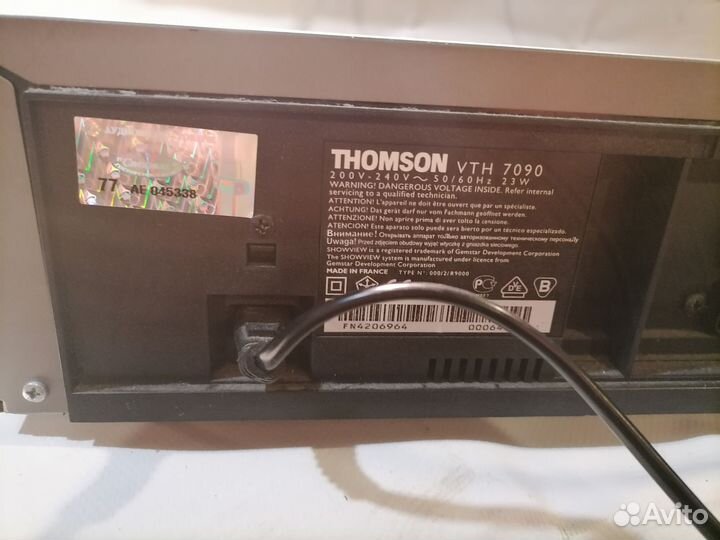 Видеомагнитофон thomson VTH 7090