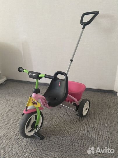 Детский велосипед с ручкой puky