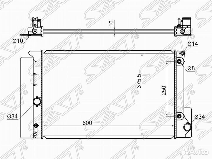 Радиатор охлаждения Тойота Королла 150 09