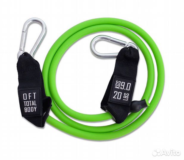 Эспандер трубчатый с карабинами, сопр. 9 кг