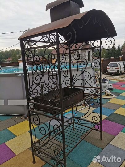 Мангал с крышей бу