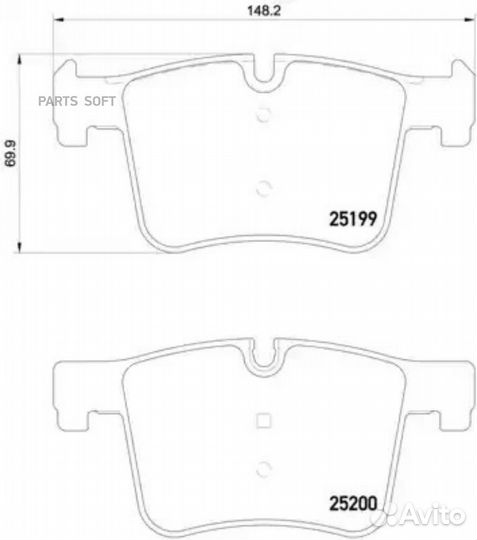 P06075 Brembo Колодки тормозные дисковые перед