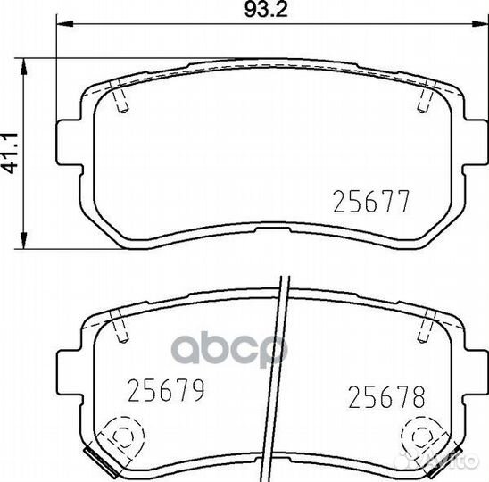 Колодки тормозные дисковые зад KIA soul II