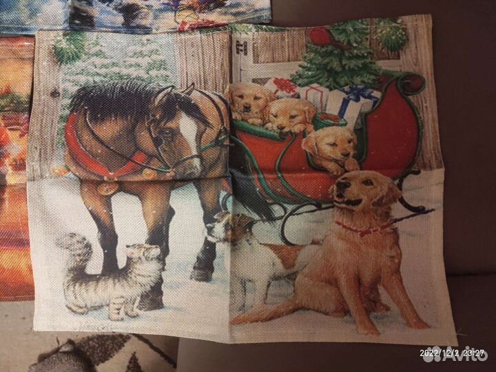 Салфетка новогодняя рождественская