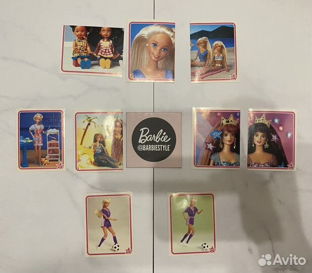 Наклейки Барби Star 1997 года и Барби 1993 года
