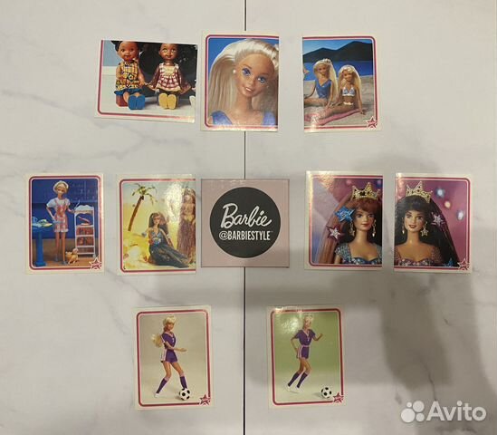 Наклейки Барби Star 1997 года и Барби 1993 года