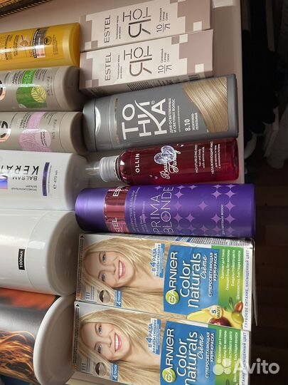 Краска и бальзамы, шампуни, спреи для волос