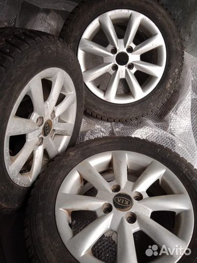 Комплект зимних колес r14 kia spectra