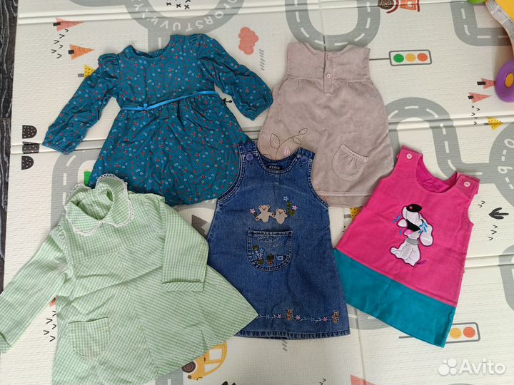 Пакет вещей на девочку 80-86-92 и обувь