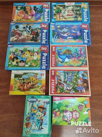 Пазлы пакетом (19 шт)