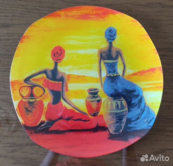 Тарелки стеклянные Zibo «Golden sailing light»