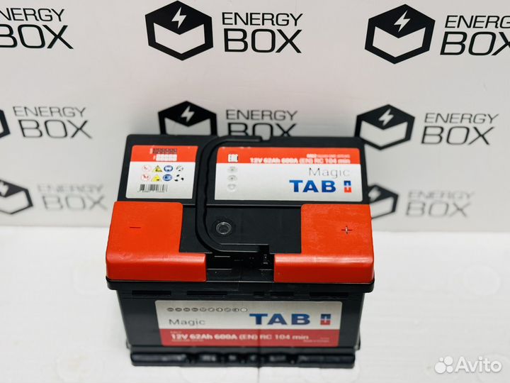 62Ah Аккумулятор 12V 6CT-62.0 TAB Magic 600A