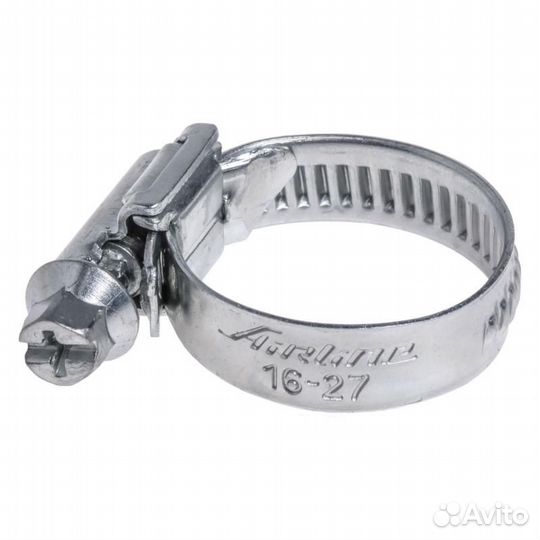 Хомут 16-25/9 мм, червячный, оцинкованный (w1), 1