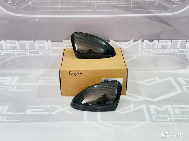 Накладки зеркал Toyota GR86 2022, сухой карбон