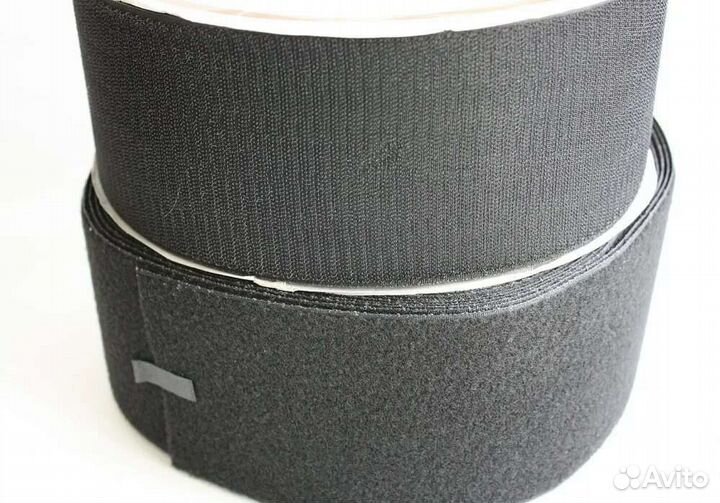 Лента контактная липучка черный, хаки