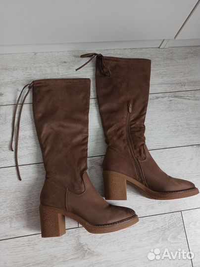 Сапоги женские коричневые 40