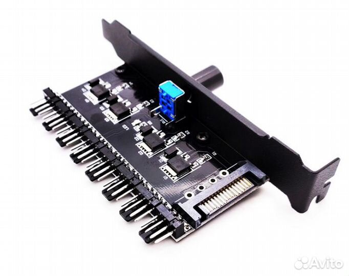Хаб для 8 PWM вентиляторов с регулировкой SATA