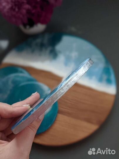 Доска разделочная с морем