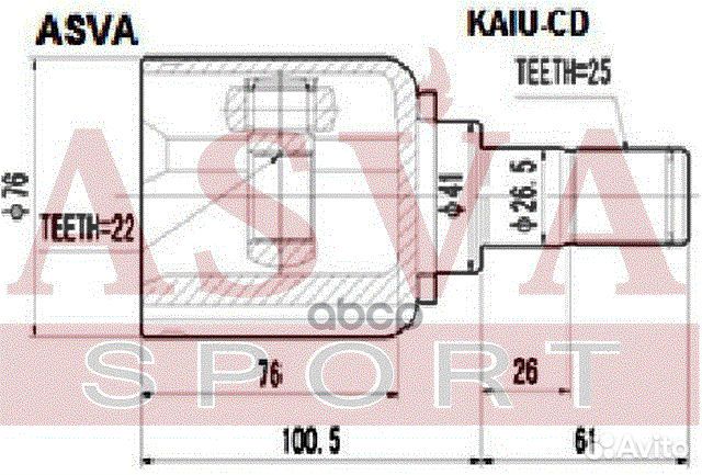 ШРУС внутренний перед лев kaiucd asva