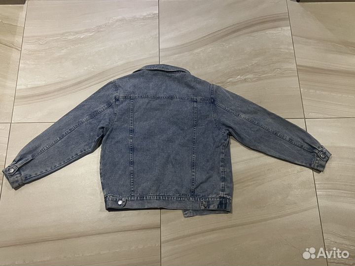 Детская джинсовка с капюшоном 146-152