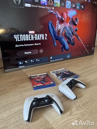 Sony playstation 5 ps5 с дисководом 2 джойстика