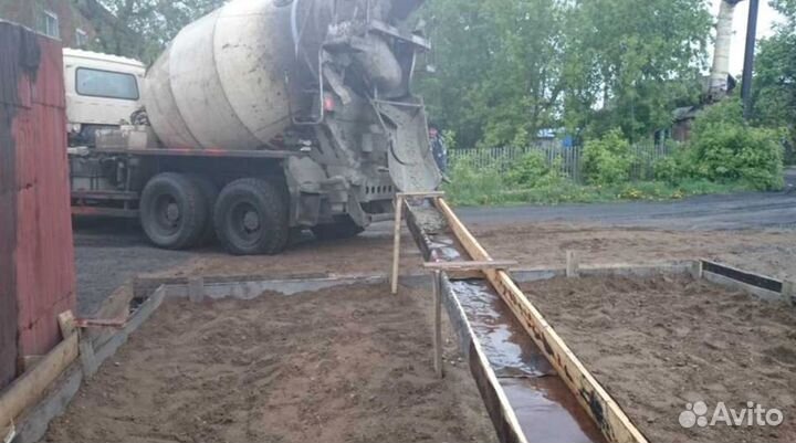 Доставка бетона миксером