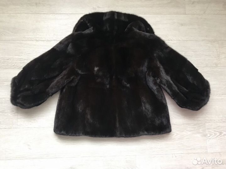 Полушубок норковый коричневый