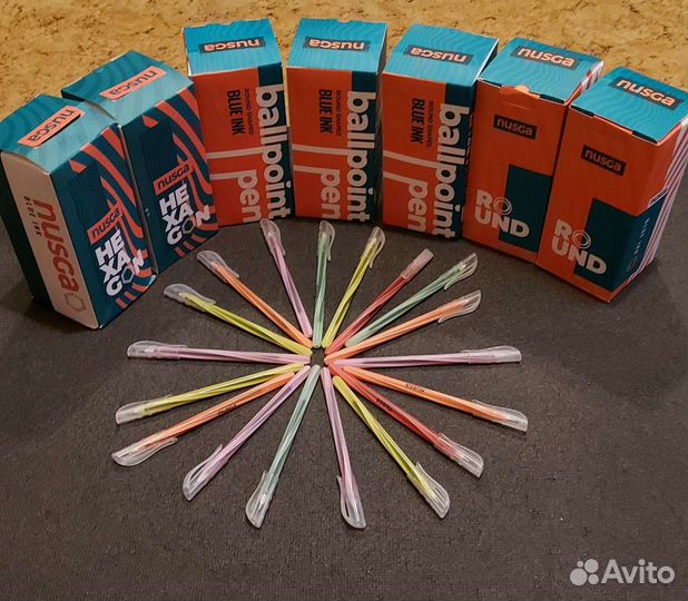 Ручки шариковые цвет синий (nusga)