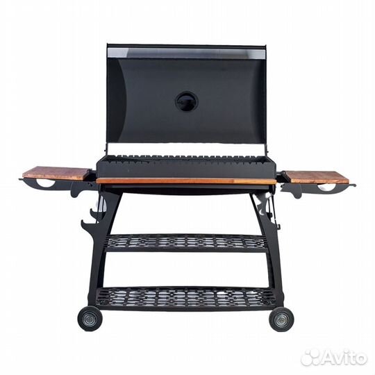 Мангал гриль барбекю С19 на колесах с полками 4мм