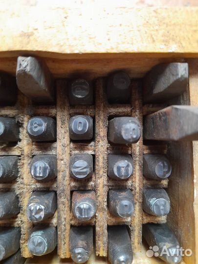 Клейма ударные буквы шрифт № 3 СССР