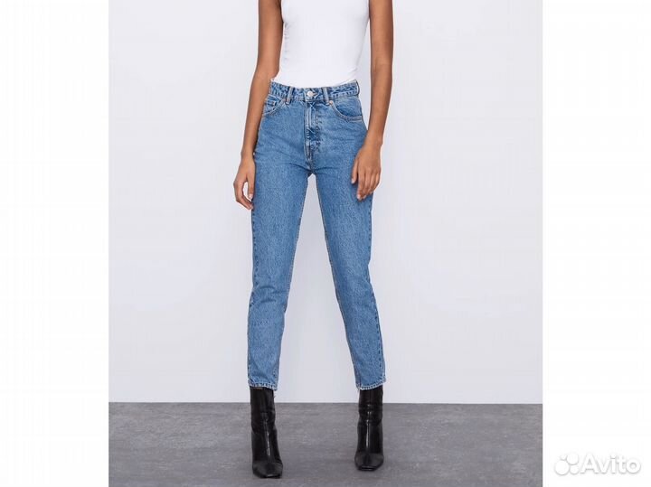 Джинсы zara mom fit 36 новые