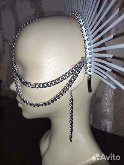 Ободок-корона, комплект в стиле Техно Индастриал