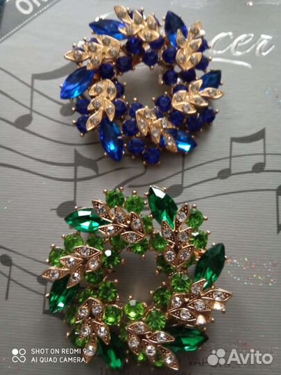 Горный хрусталь. Брошь. Венок