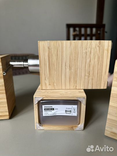 Дозатор для мыла IKEA драган бамбук новый