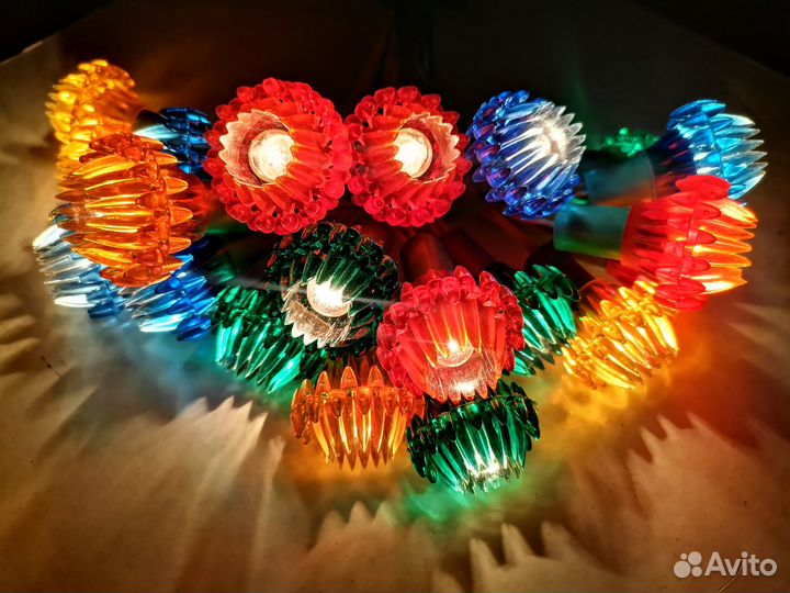 Елочная новогодняя гирлянда СССР радуга-4