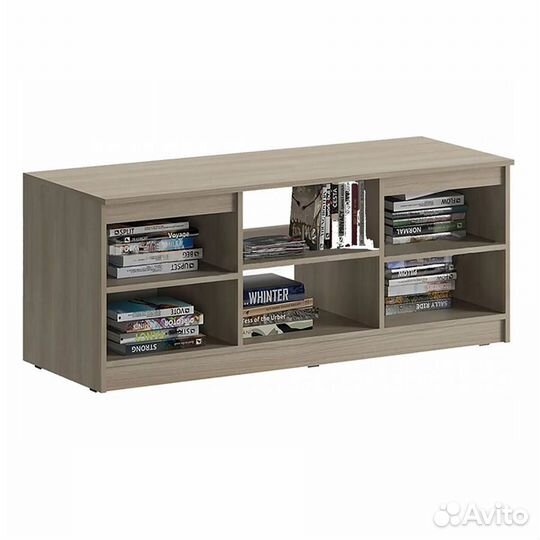 Тумба под тв Челси, дуб сонома/белый глянец