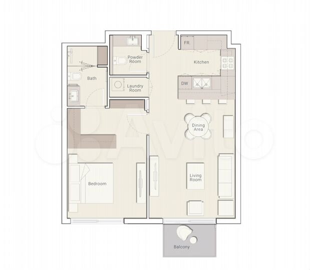 1-к. квартира, 53 м² (ОАЭ)